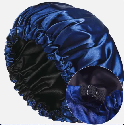 Adjustable Elastic Double Layer Reversible Satin Bonnet sold by Sleep Sassy product image thumbnail 2