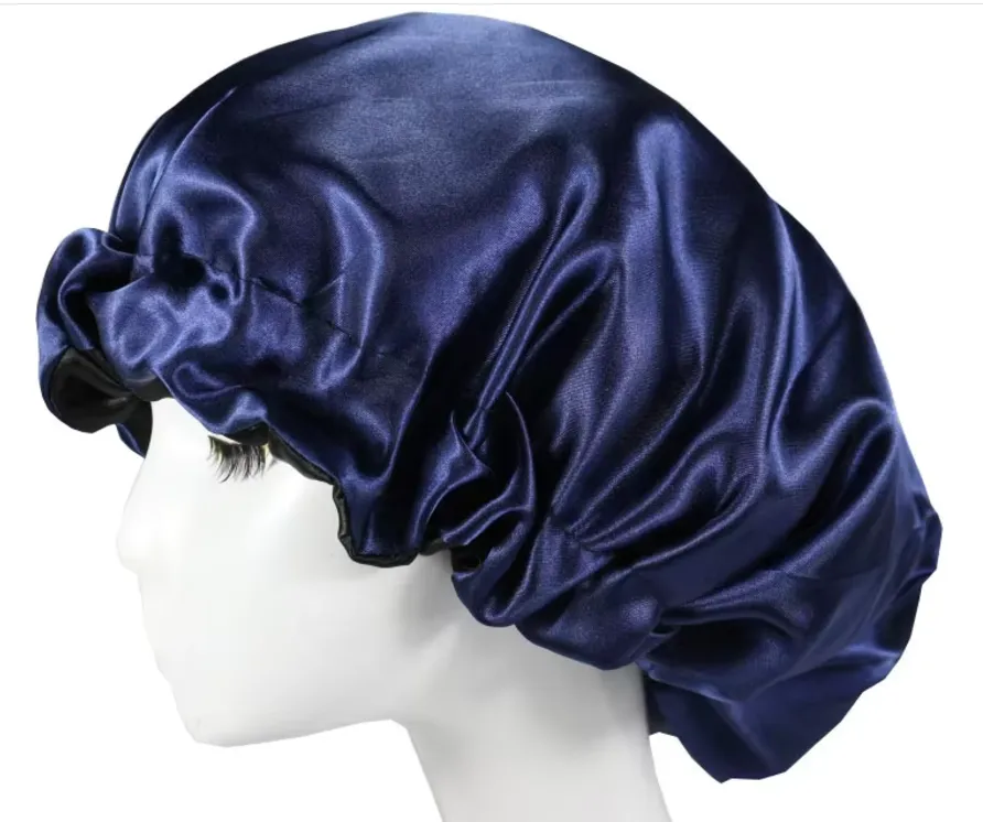 Adjustable Elastic Double Layer Reversible Satin Bonnet sold by Sleep Sassy