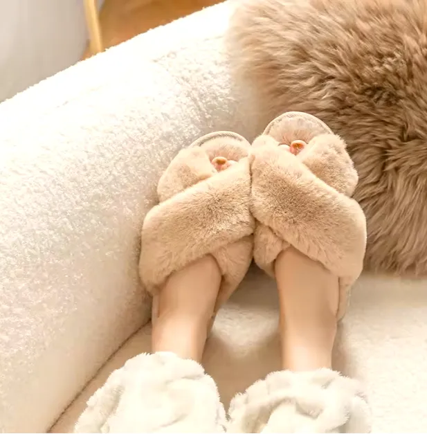 Faux Fur Slippers sold by Sleep Sassy