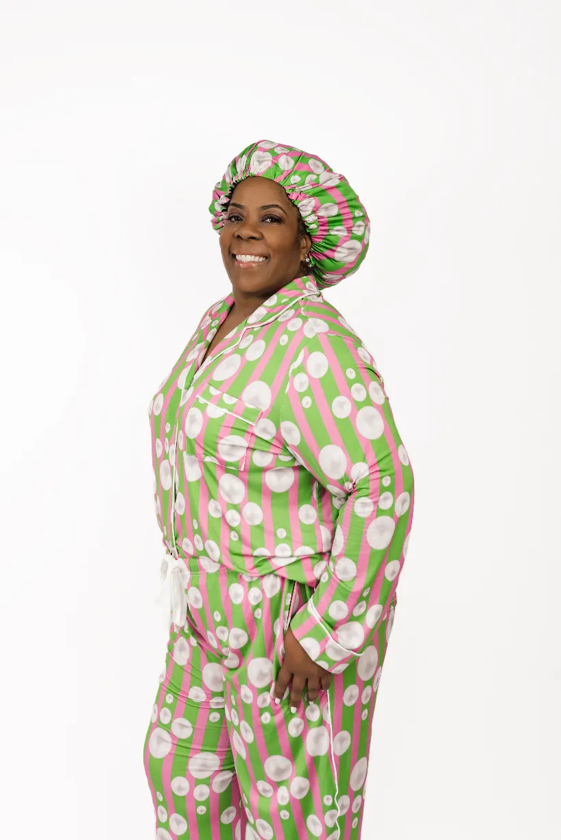 Divine - Bamboo Pajama Pants Set, With A Matching Satin-Lined Bonnet sold by Sleep Sassy product image thumbnail 3