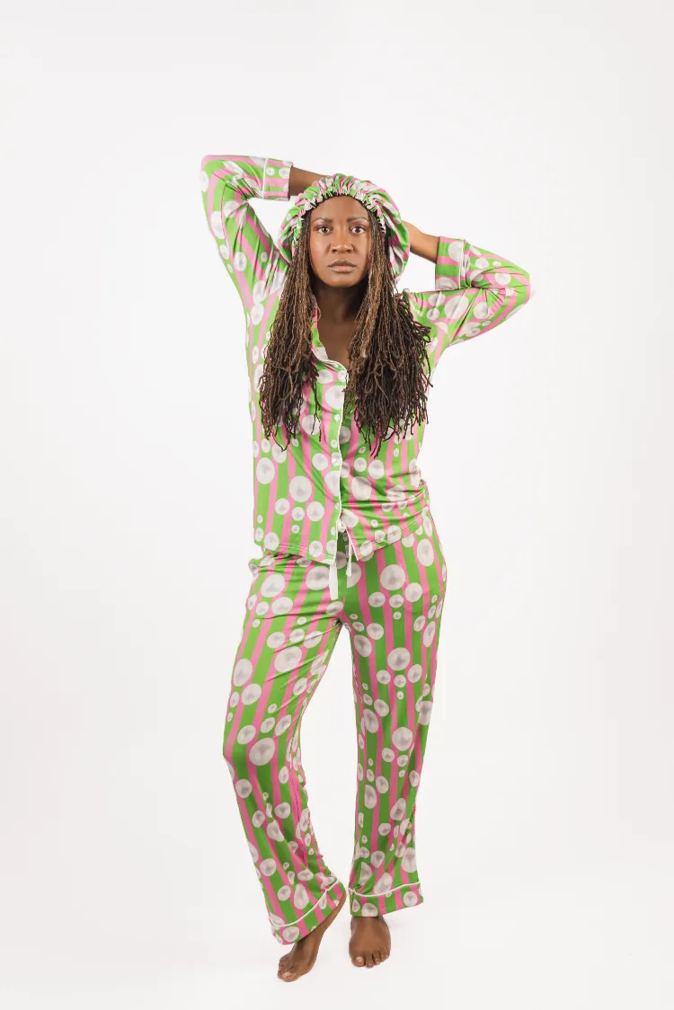 Divine - Bamboo Pajama Pants Set, With A Matching Satin-Lined Bonnet sold by Sleep Sassy product image thumbnail 2