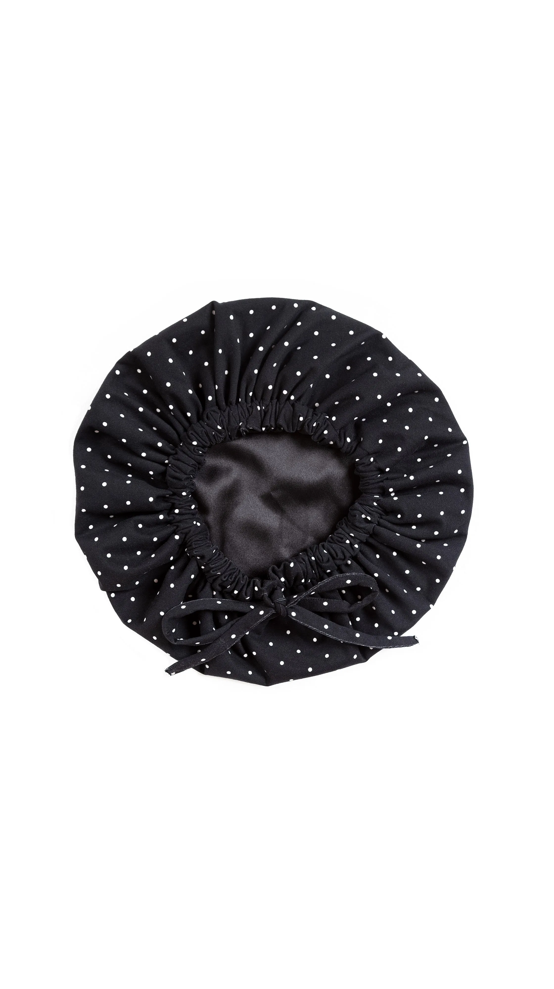 Black & White Polka Dot - Bamboo Tank Top, Pajama Pants Set, With A Matching Satin-Lined Bonnet sold by Sleep Sassy product image thumbnail 5