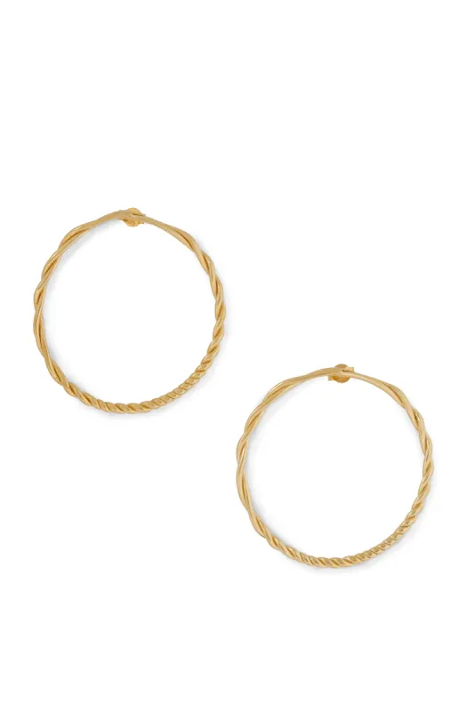 Thin Twist Hoops sold by YSSO