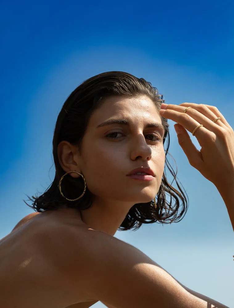 Thin Twist Hoops sold by YSSO product image thumbnail 4