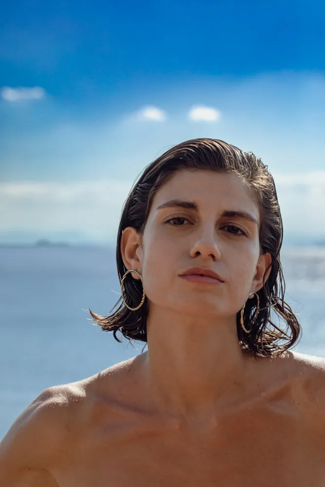 Thin Twist Hoops sold by YSSO product image thumbnail 5