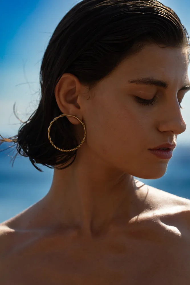 Thin Twist Hoops sold by YSSO product image thumbnail 2