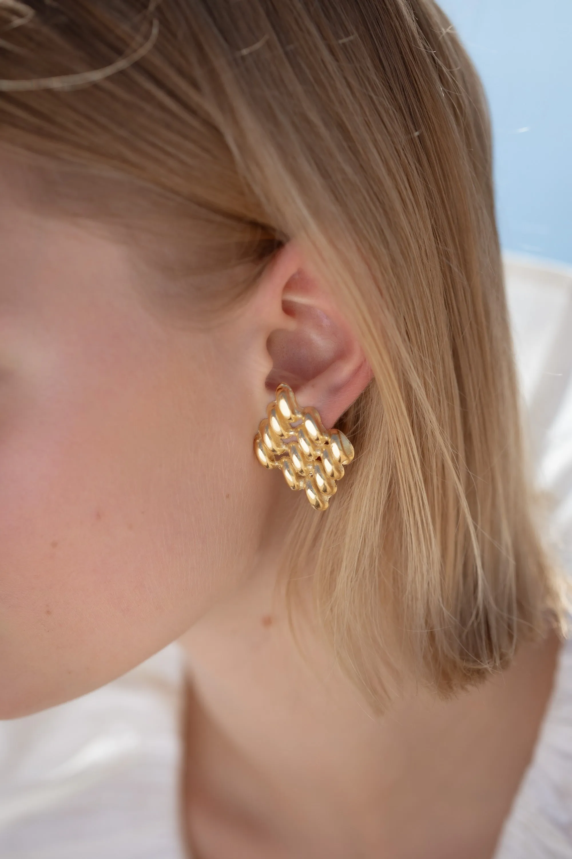 Chain Link Earrings Clip sold by YSSO product image thumbnail 2