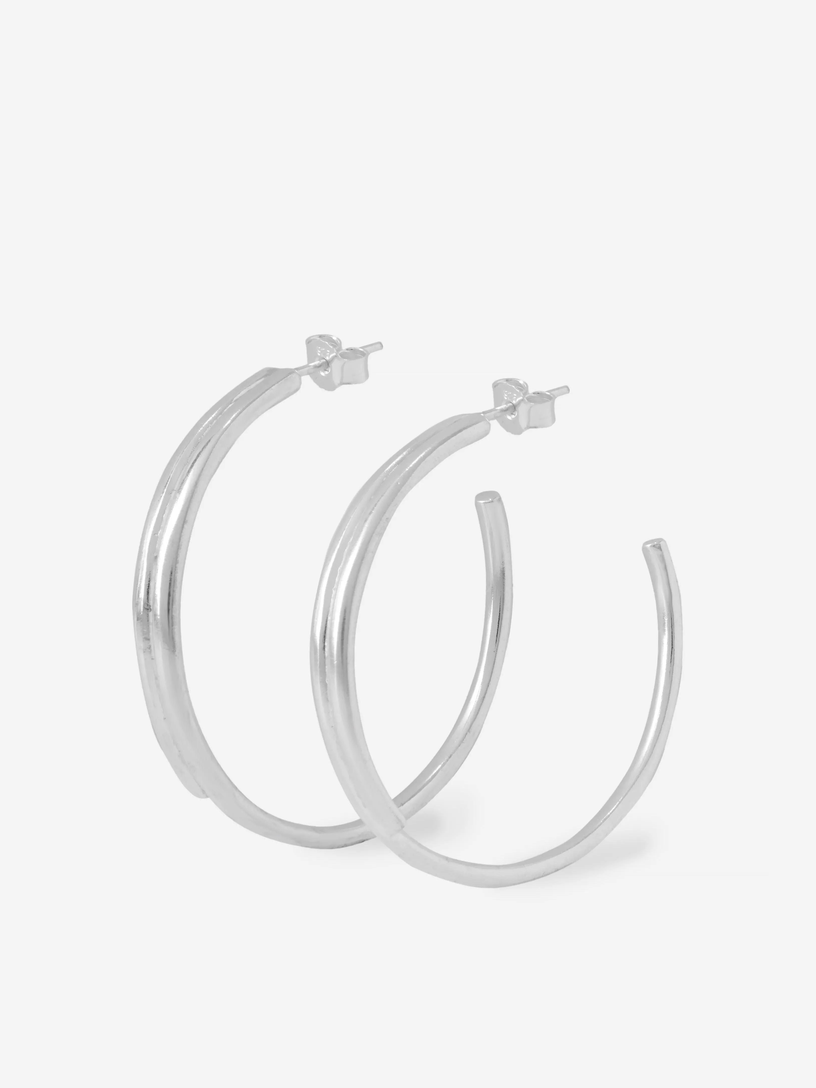 Queen Midi Hoops in Sterling Silver sold by YSSO
