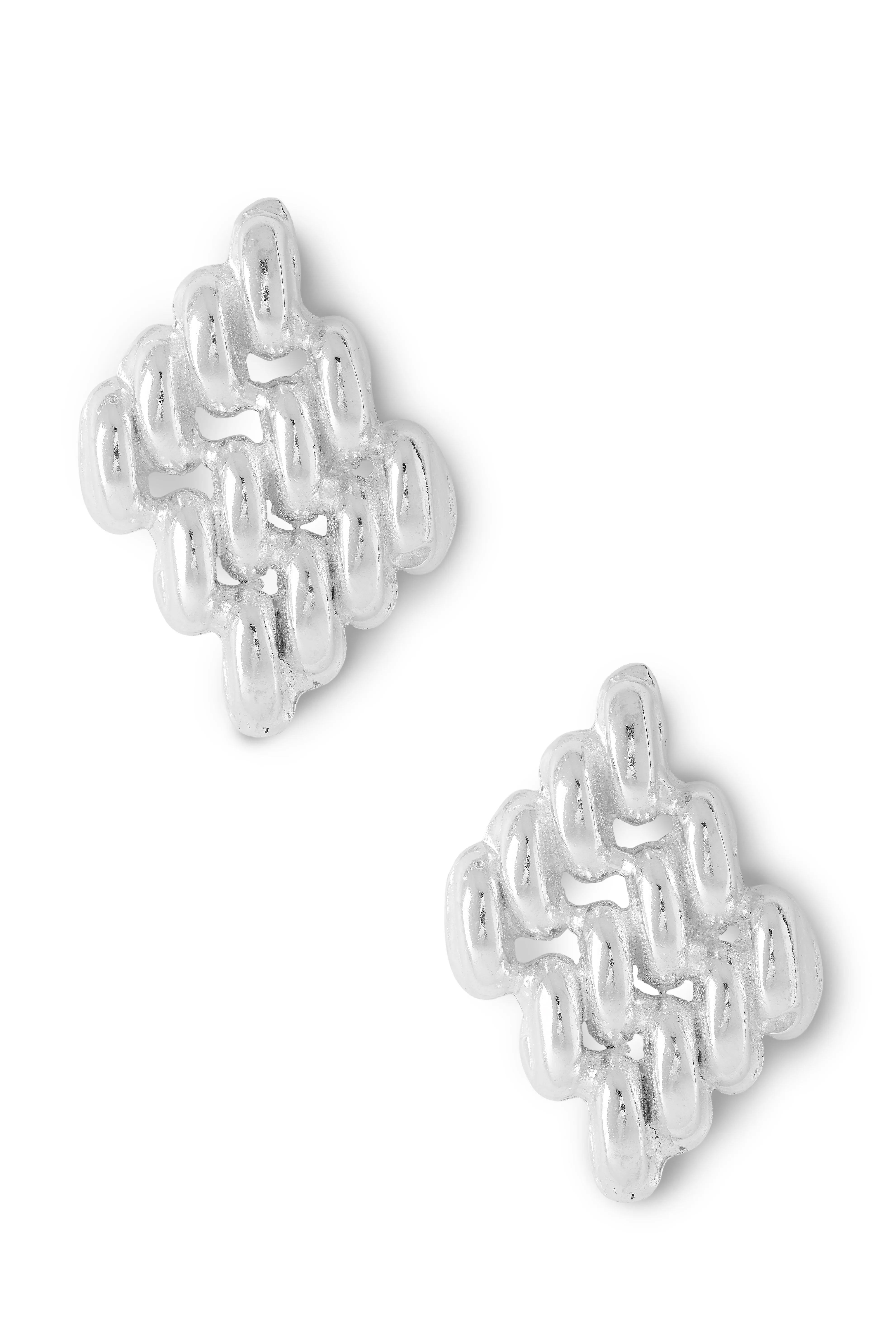 Chain Link Earrings In Sterling Silver sold by YSSO