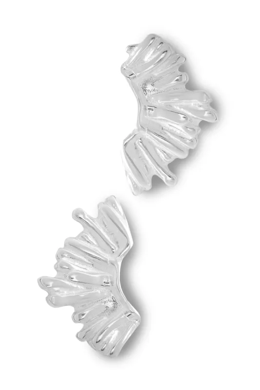 Crescent Sun Earrings In Silver sold by YSSO
