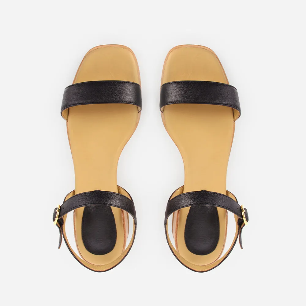 The Social Heeled Sandal Black Micro Pebble sold by Poppy Barley product image thumbnail 3