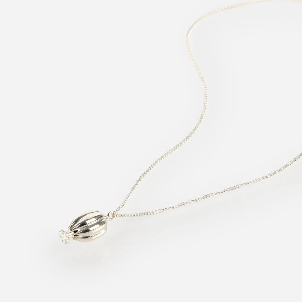 The Poppy Pod Necklace Silver sold by Poppy Barley product image thumbnail 4
