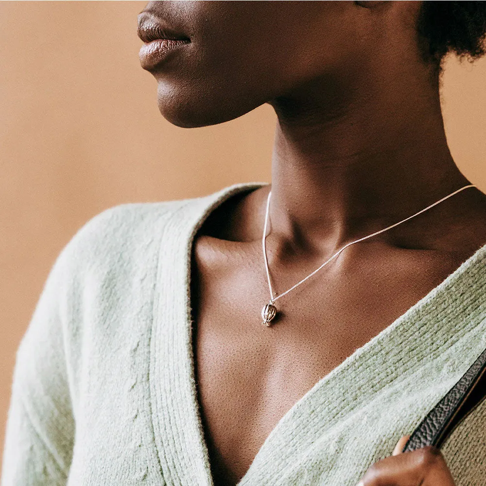 The Poppy Pod Necklace Silver sold by Poppy Barley product image thumbnail 3