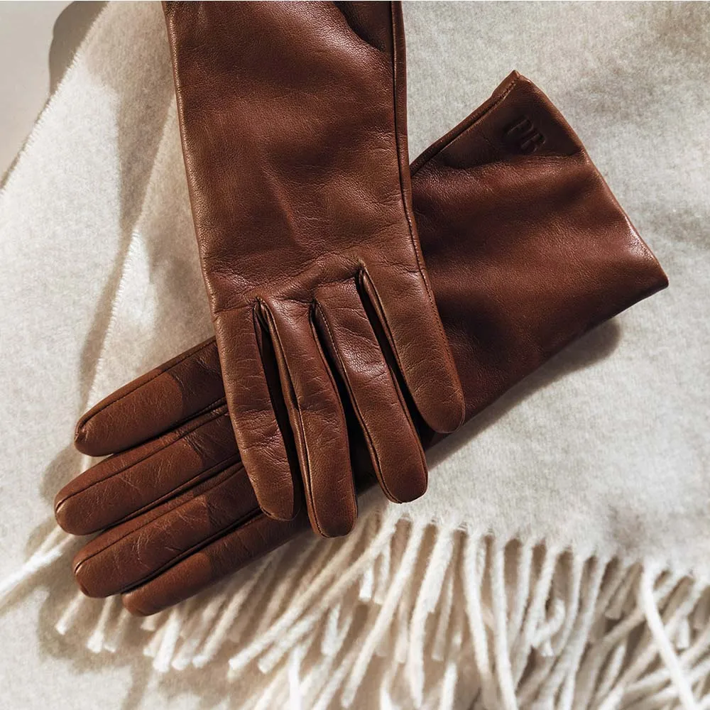 The Sleek Leather Glove Chestnut sold by Poppy Barley product image thumbnail 5