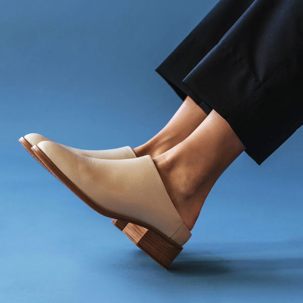 The Low Down Heeled Mule Oatmeal sold by Poppy Barley product image thumbnail 2