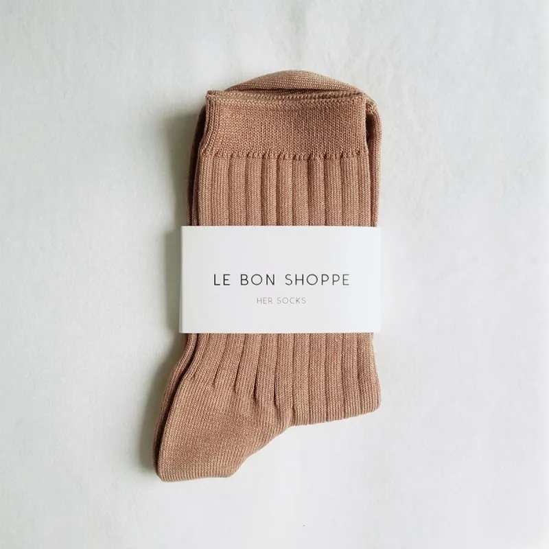 Le Bon Shoppe Her Socks Nude Peach sold by Poppy Barley