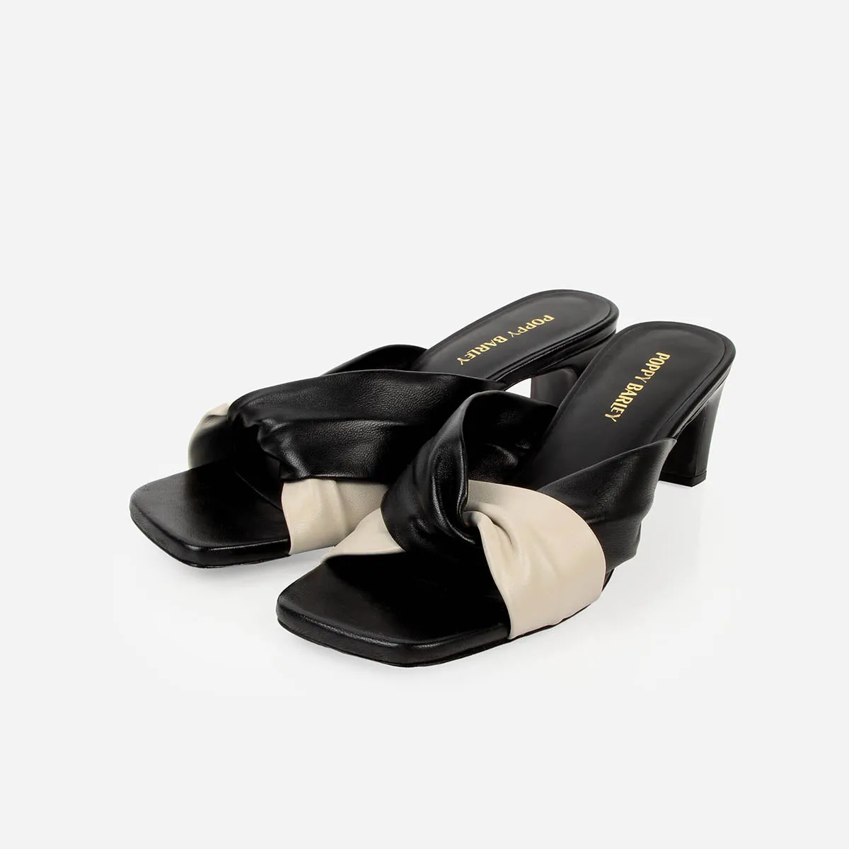 The Margot Heeled Sandal Black and White sold by Poppy Barley product image thumbnail 3