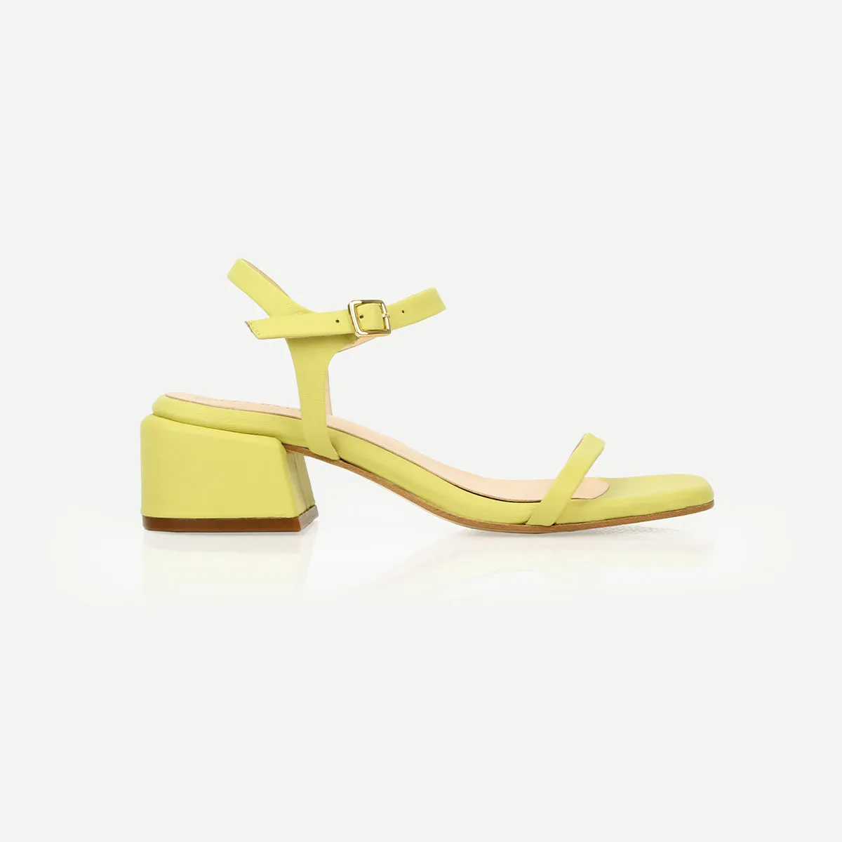 The Lindsay Heeled Sandal Citrus sold by Poppy Barley