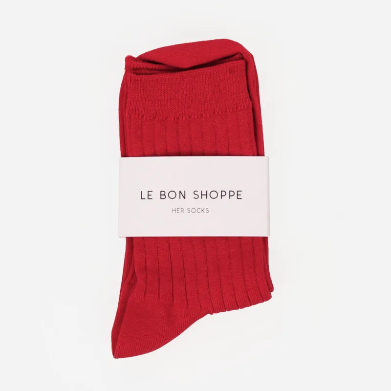 Le Bon Shoppe Her Socks Red sold by Poppy Barley