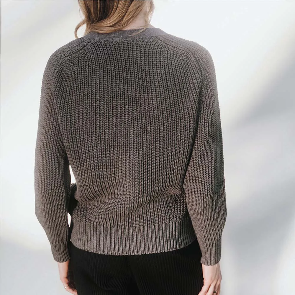 The Novel Cardigan Melange Grey sold by Poppy Barley product image thumbnail 5