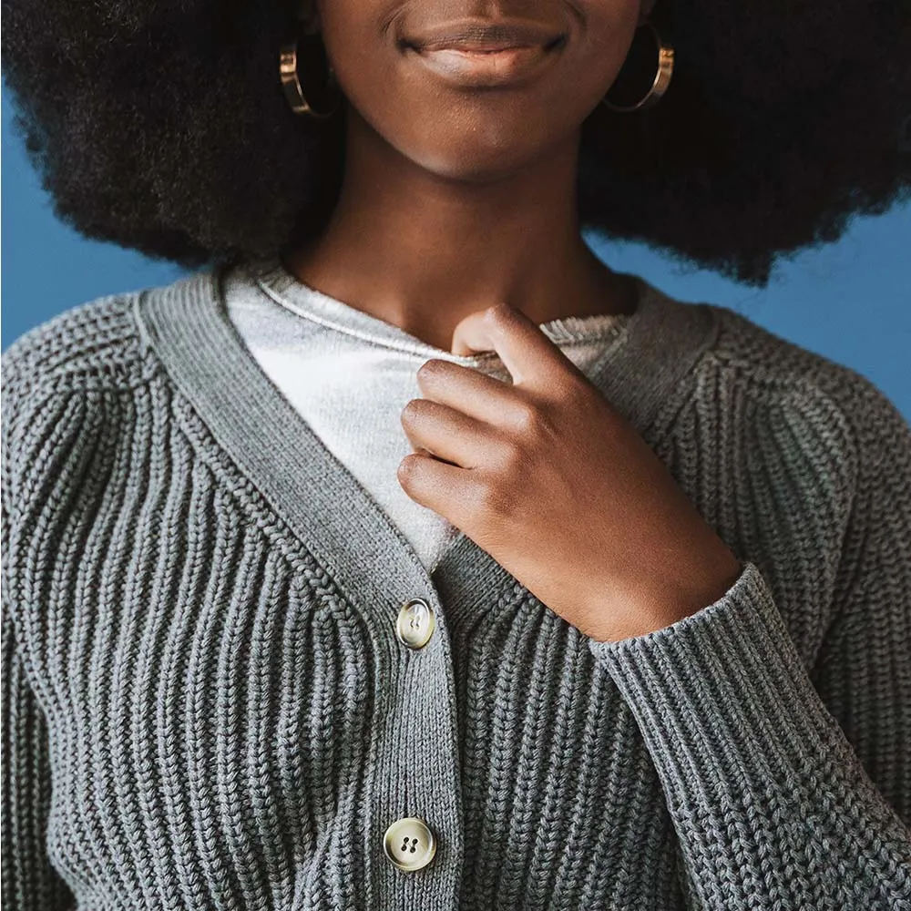 The Novel Cardigan Melange Grey sold by Poppy Barley product image thumbnail 3