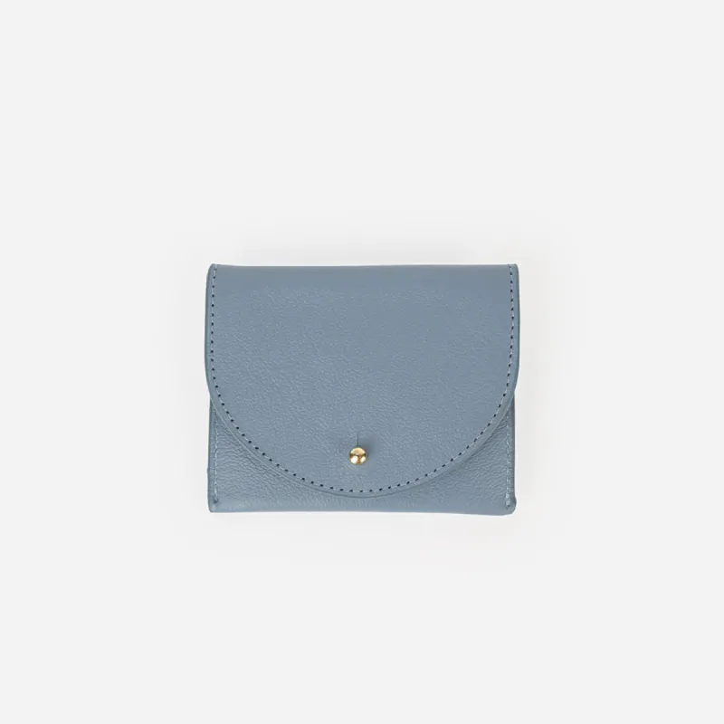 The Cardholder Faded Denim Micro Pebble sold by Poppy Barley