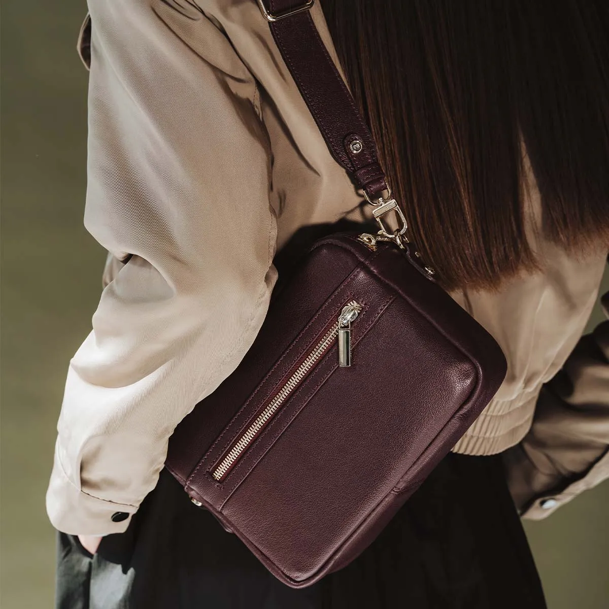 The Buena Vista Camera Bag Plum sold by Poppy Barley product image thumbnail 4