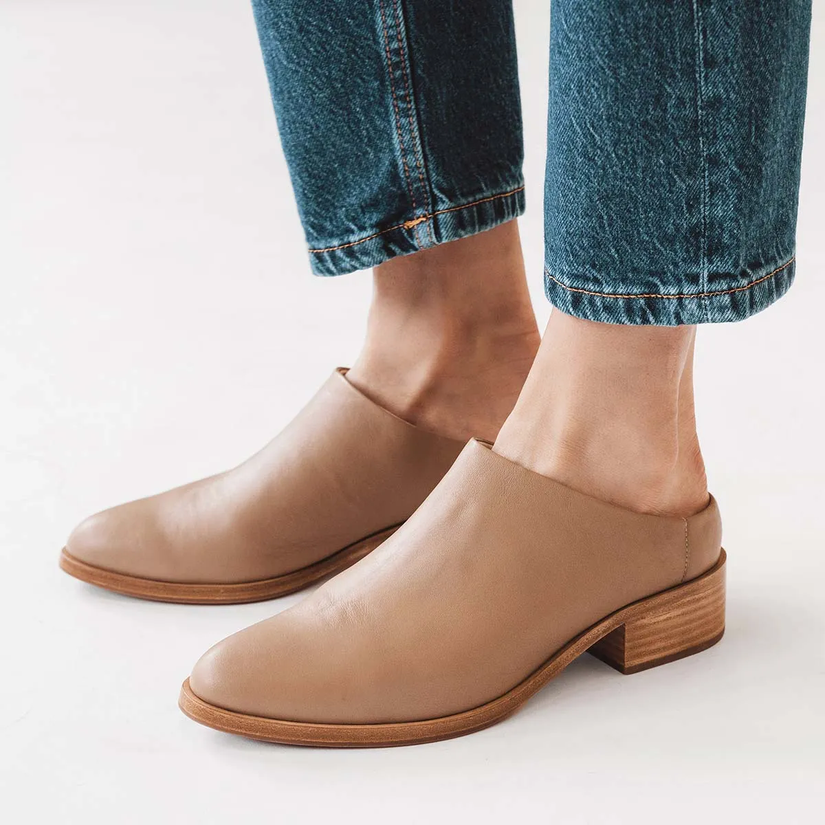 The Low Down Heeled Mule Biscotti sold by Poppy Barley product image thumbnail 2