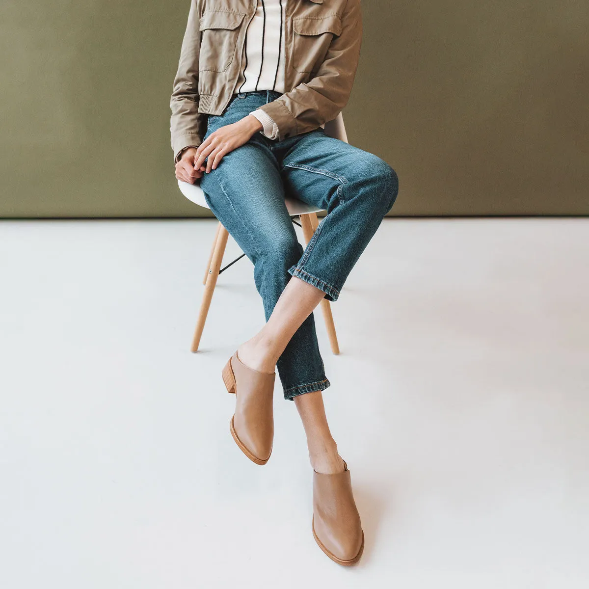 The Low Down Heeled Mule Biscotti sold by Poppy Barley product image thumbnail 5