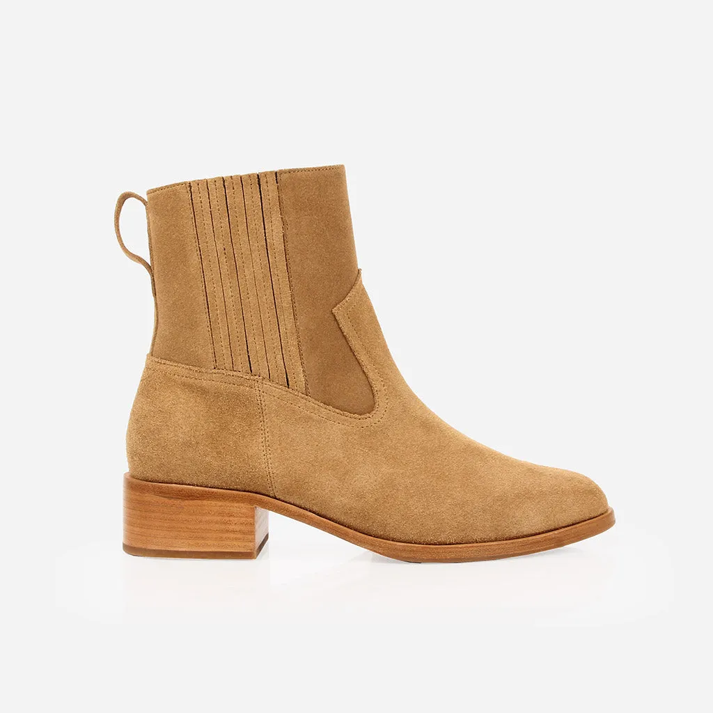 The Austin Boot Sand Suede sold by Poppy Barley