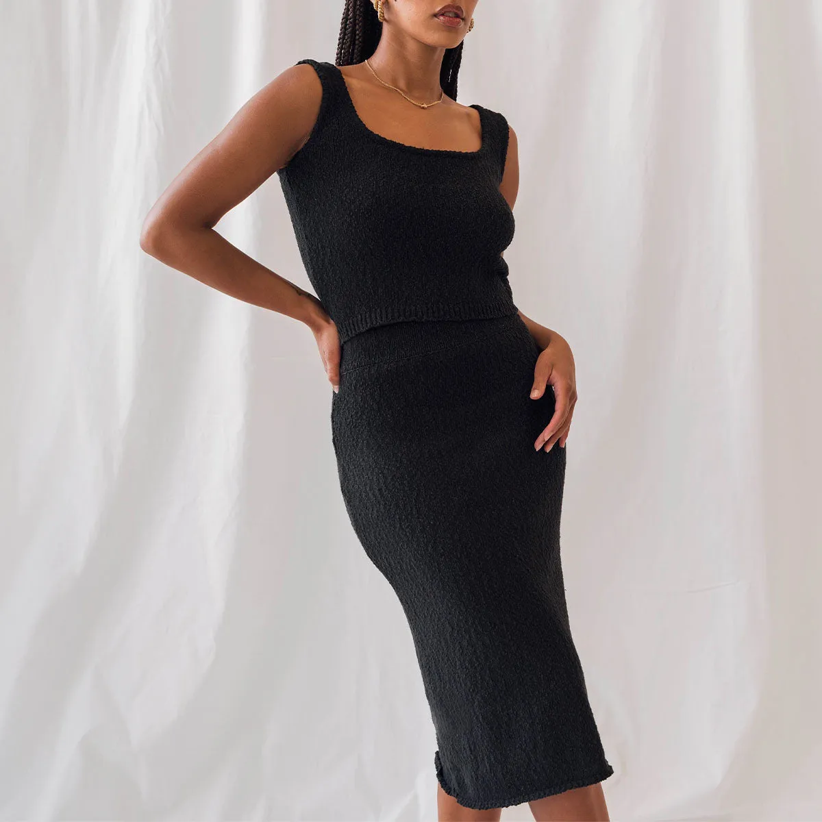 The Hamptons Skirt Black sold by Poppy Barley
