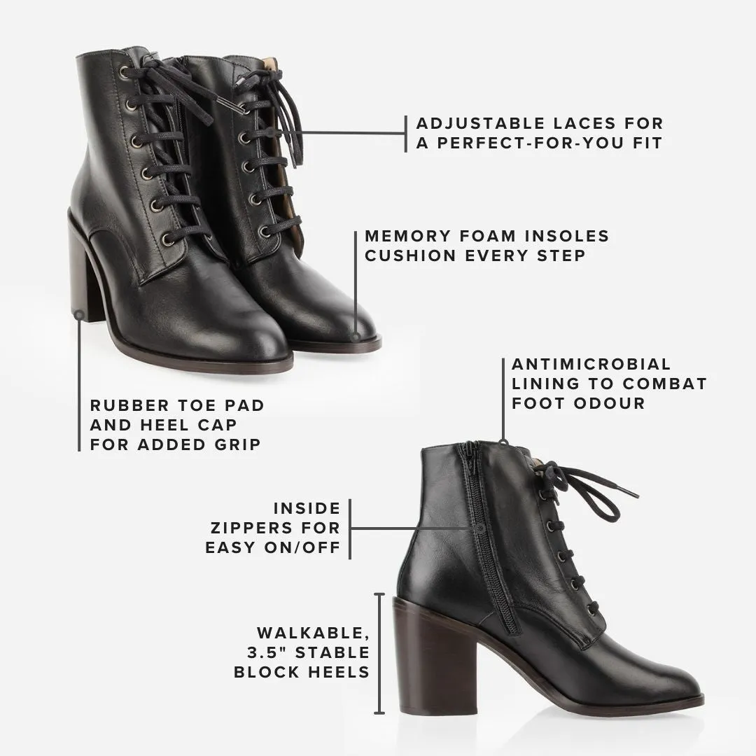 The High Street Lace-Up Boot Black sold by Poppy Barley product image thumbnail 3