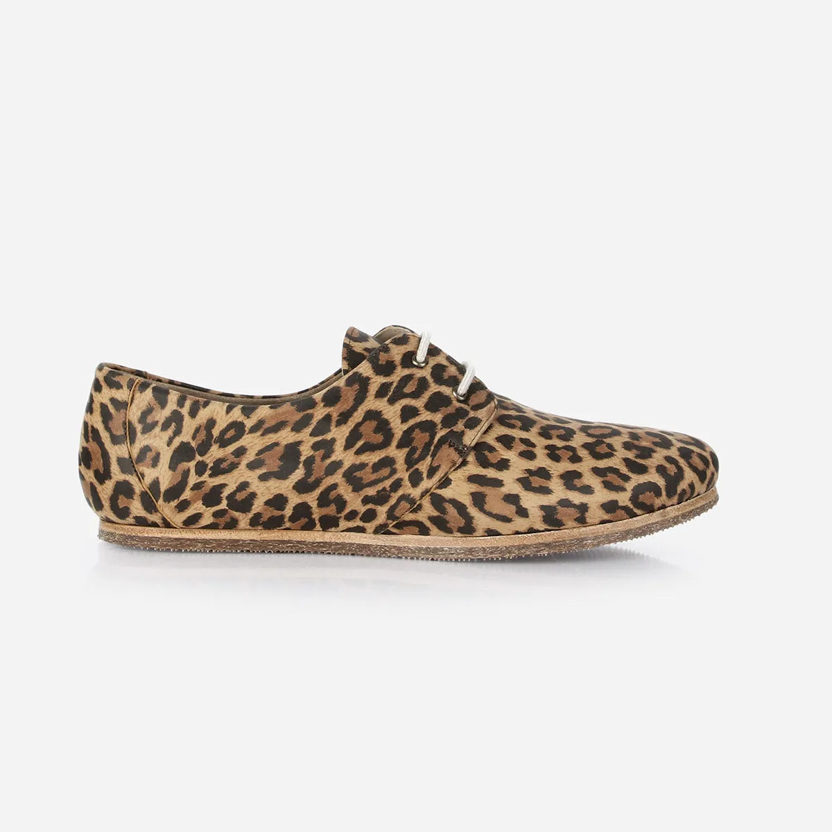 The Eyelet Oxford 2.0 Leopard Nubuck sold by Poppy Barley
