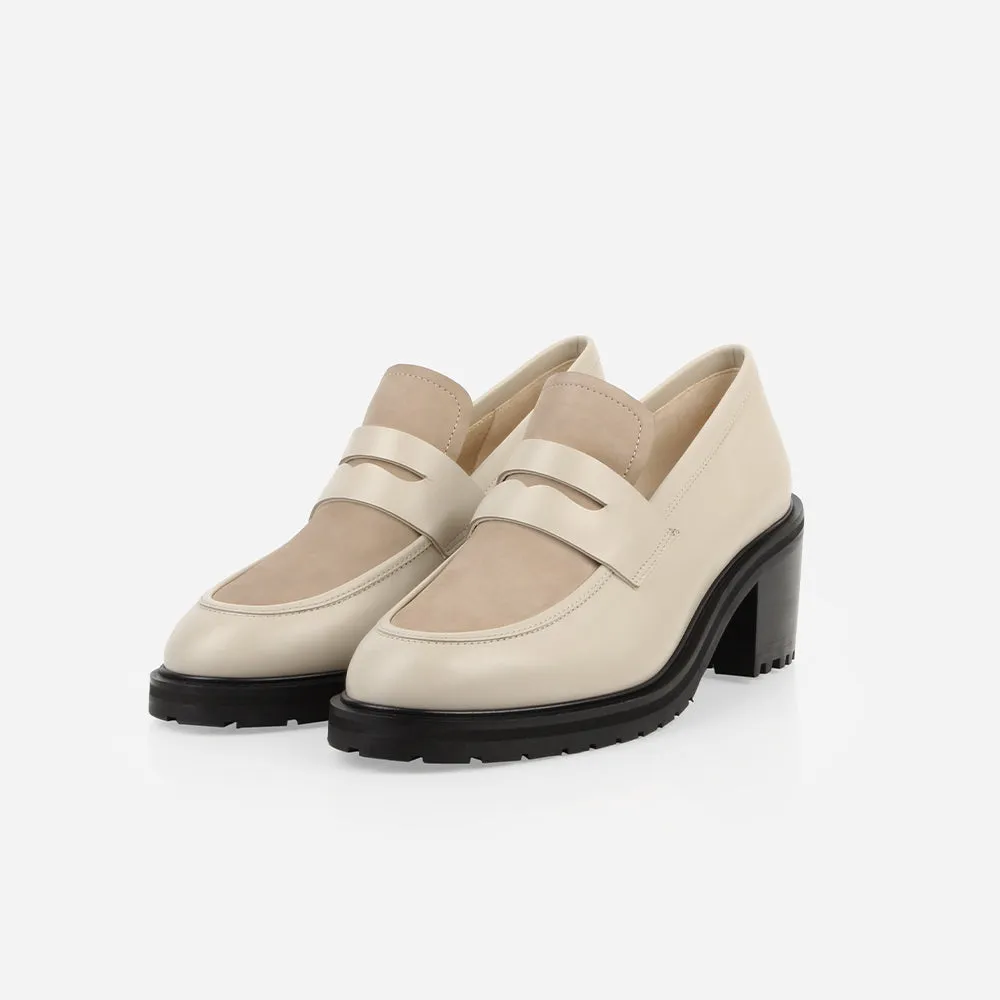 The Verona Heeled Loafer Oatmeal sold by Poppy Barley product image thumbnail 3