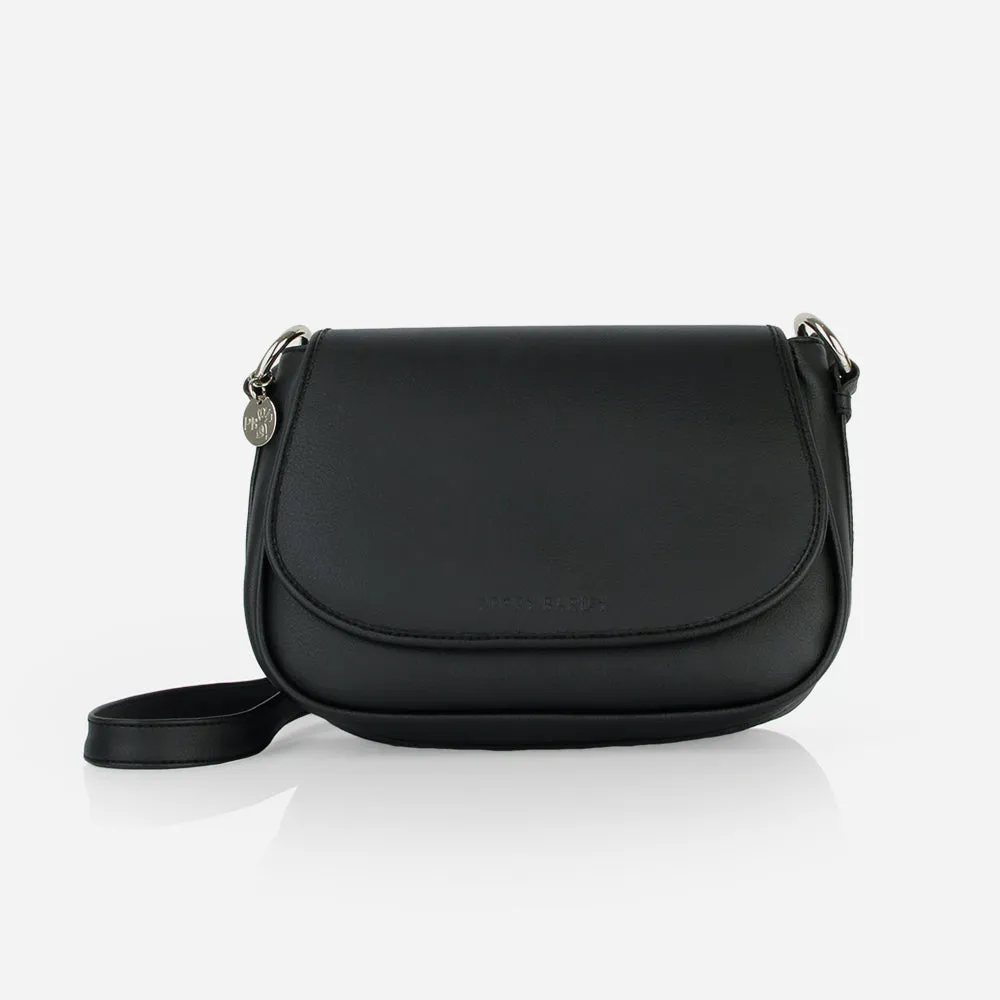The PLNT Refined Saddle Bag Black sold by Poppy Barley