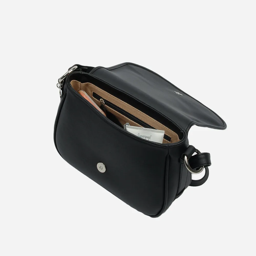 The PLNT Refined Saddle Bag Black sold by Poppy Barley product image thumbnail 5