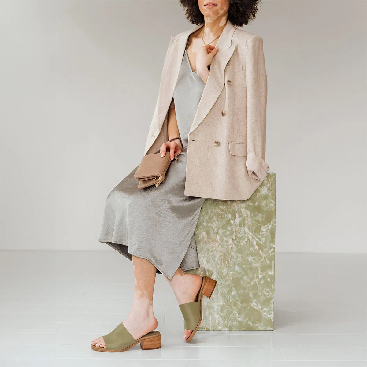 The Spritz Heeled Sandal Matcha sold by Poppy Barley product image thumbnail 4