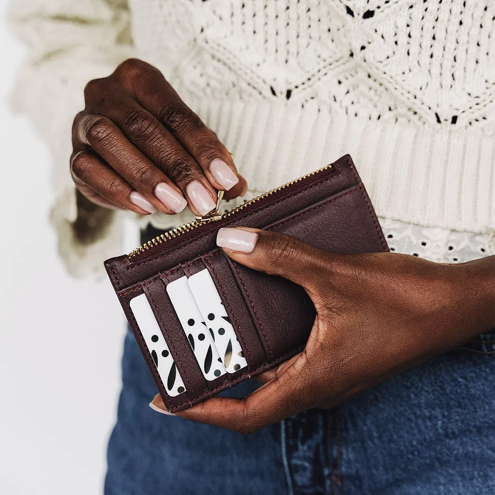 The Zip It Cardholder Aubergine sold by Poppy Barley product image thumbnail 2