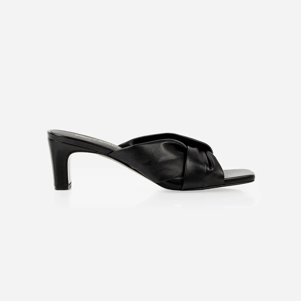 The Margot Heeled Sandal Black sold by Poppy Barley