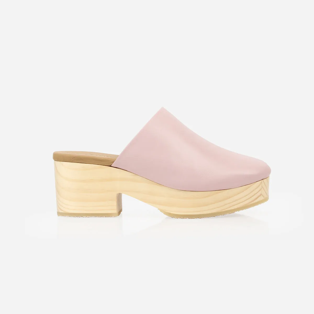 The West Coast Clog Chalk Pink sold by Poppy Barley