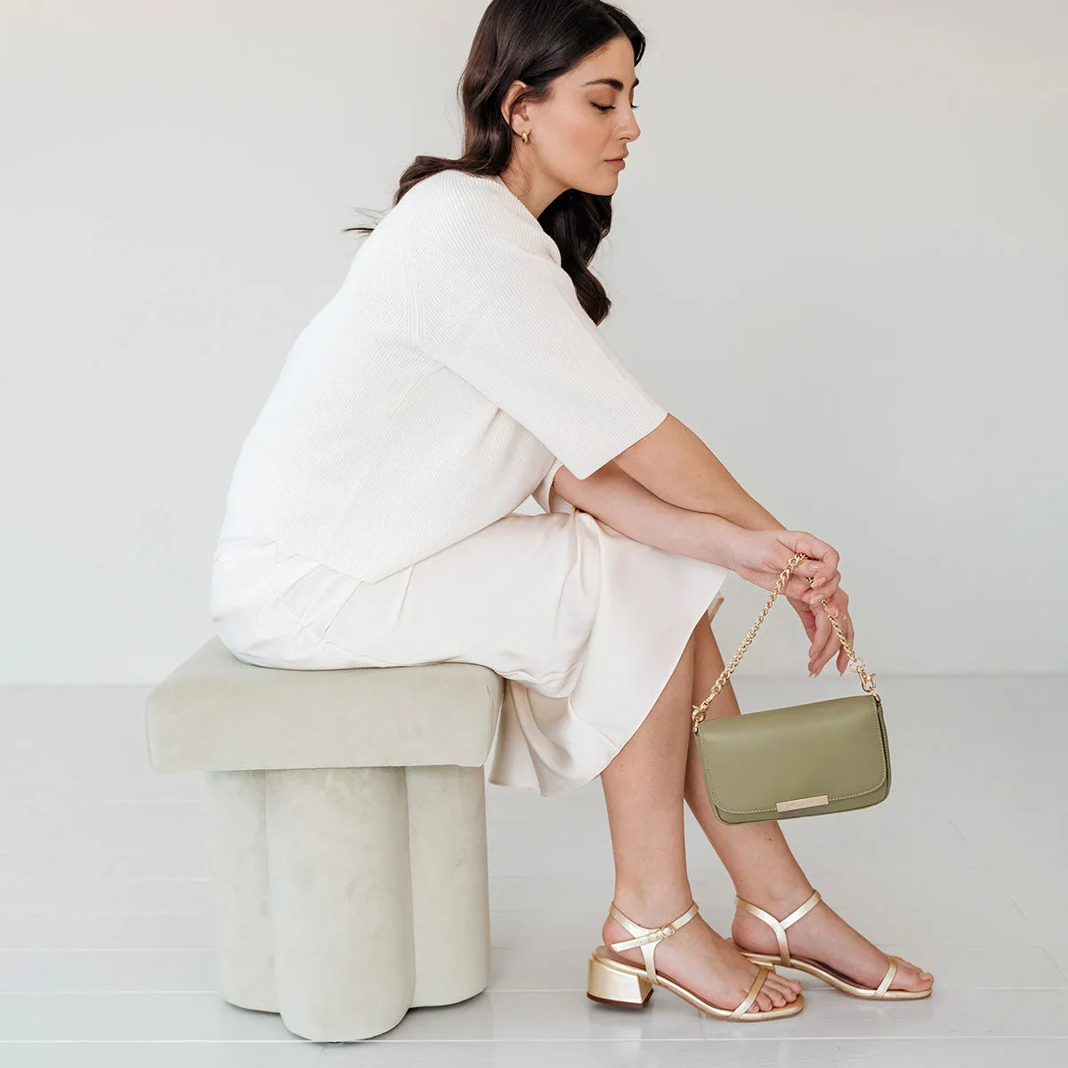 The Lindsay Heeled Sandal Champagne sold by Poppy Barley product image thumbnail 2