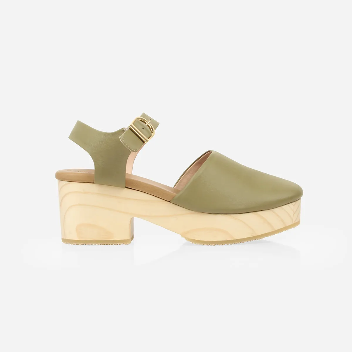 The East Coast Clog Matcha sold by Poppy Barley