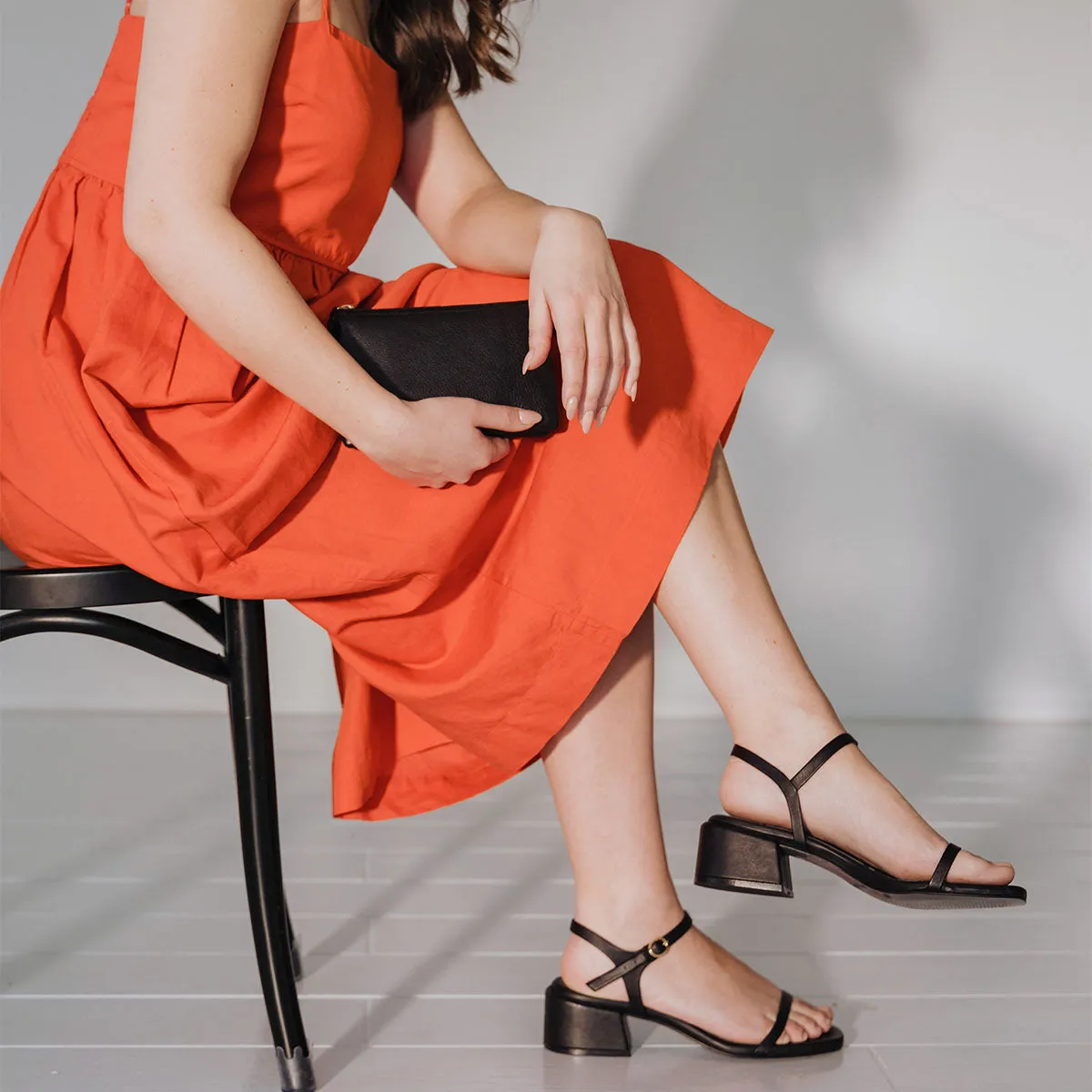 The Lindsay Heeled Sandal Black sold by Poppy Barley product image thumbnail 4