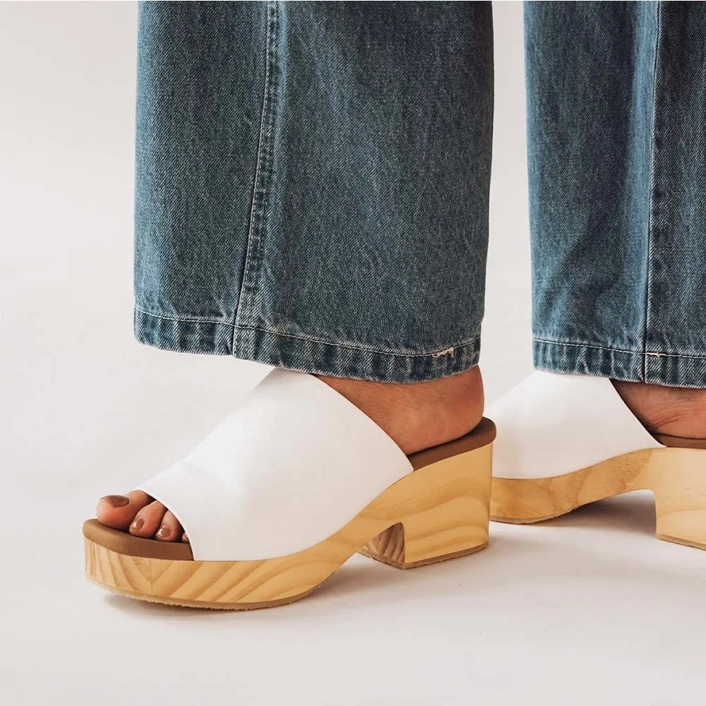 The Boardwalk Clog White sold by Poppy Barley product image thumbnail 2