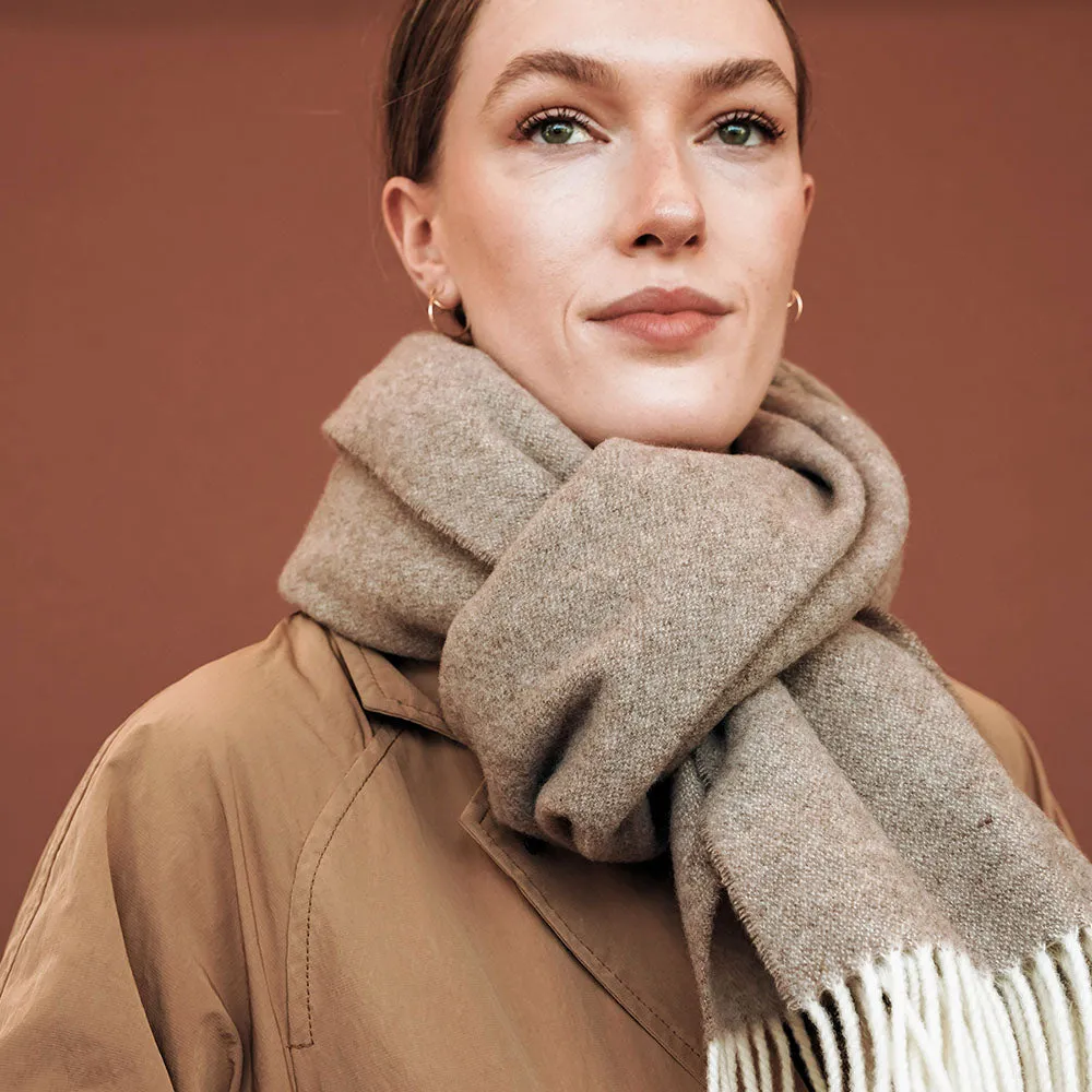 The ReSpun Scarf Taupe sold by Poppy Barley product image thumbnail 3