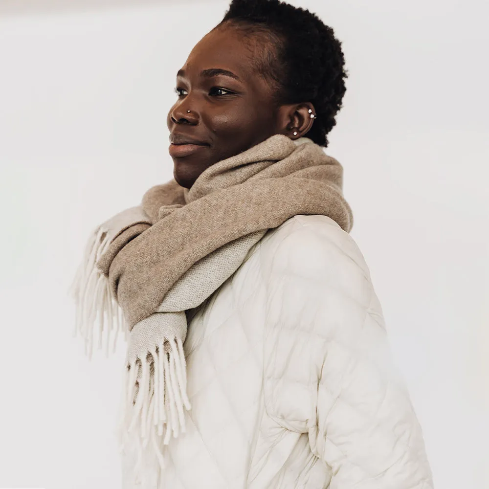 The ReSpun Scarf Taupe sold by Poppy Barley product image thumbnail 2