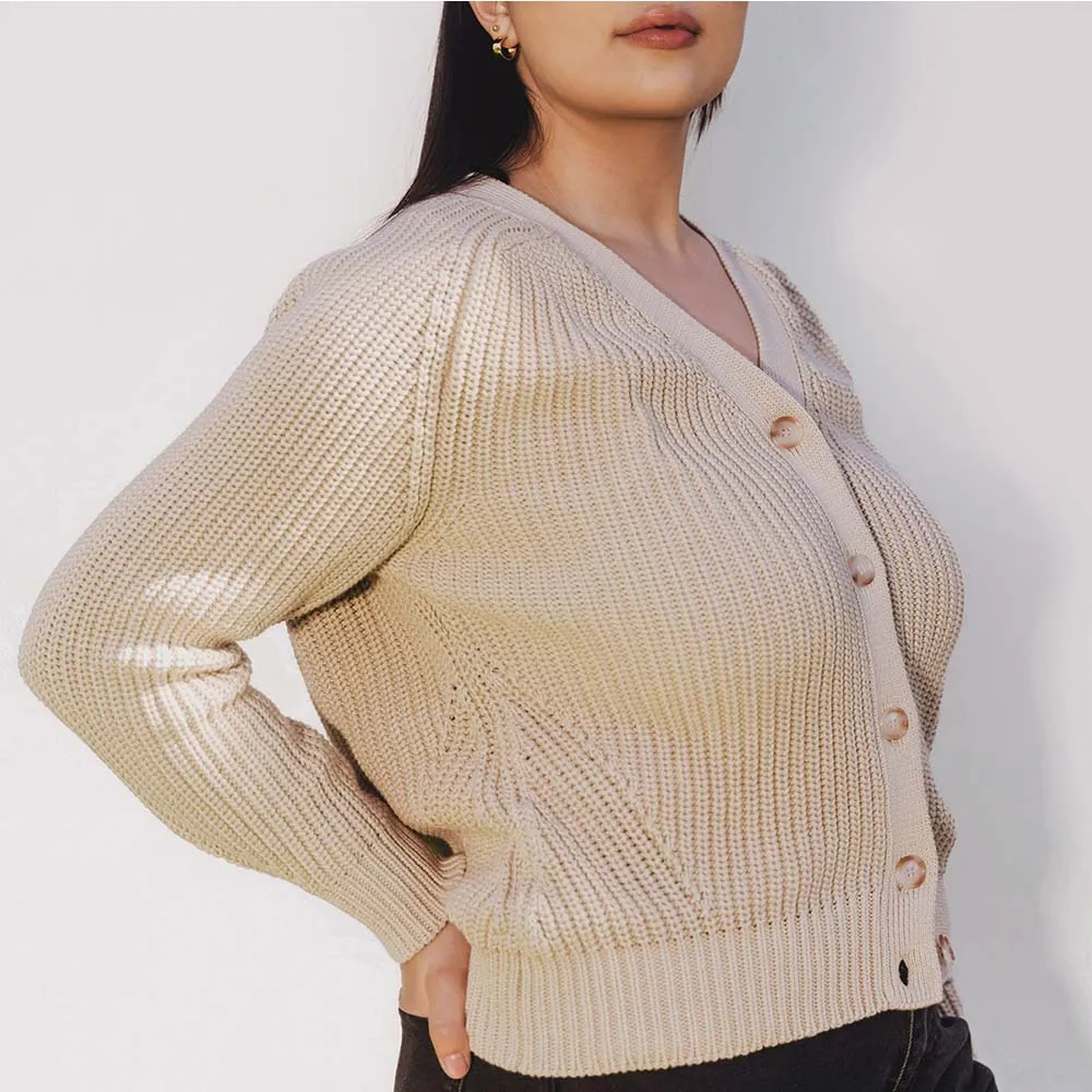 The Novel Cardigan Oatmeal sold by Poppy Barley product image thumbnail 3