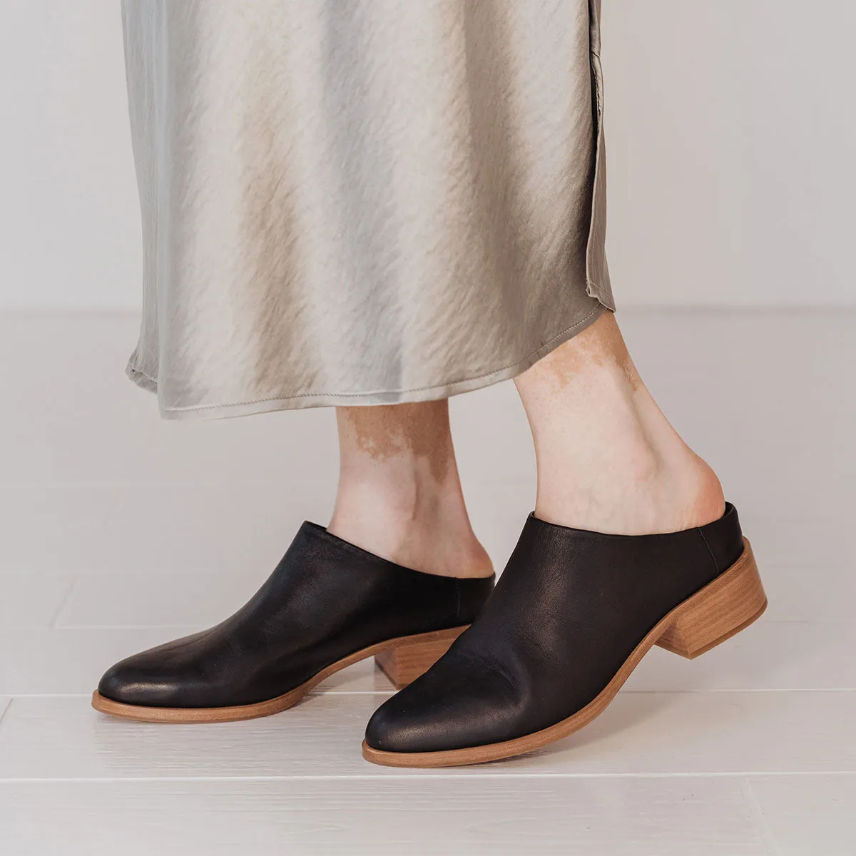 The Low Down Heeled Mule Black sold by Poppy Barley product image thumbnail 2