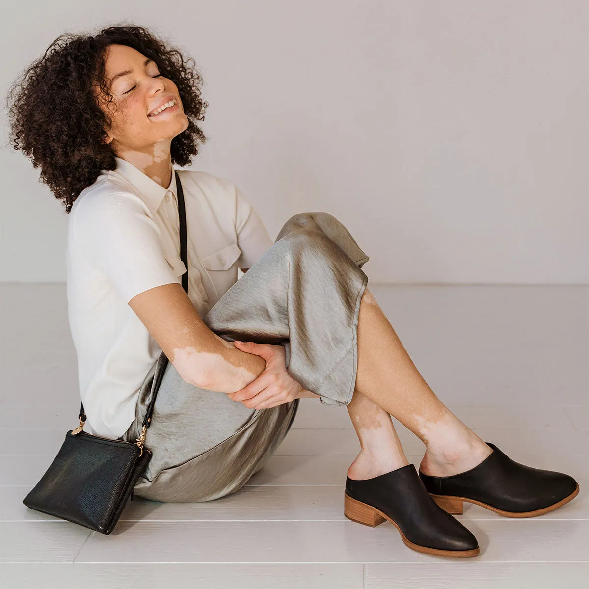 The Low Down Heeled Mule Black sold by Poppy Barley product image thumbnail 4