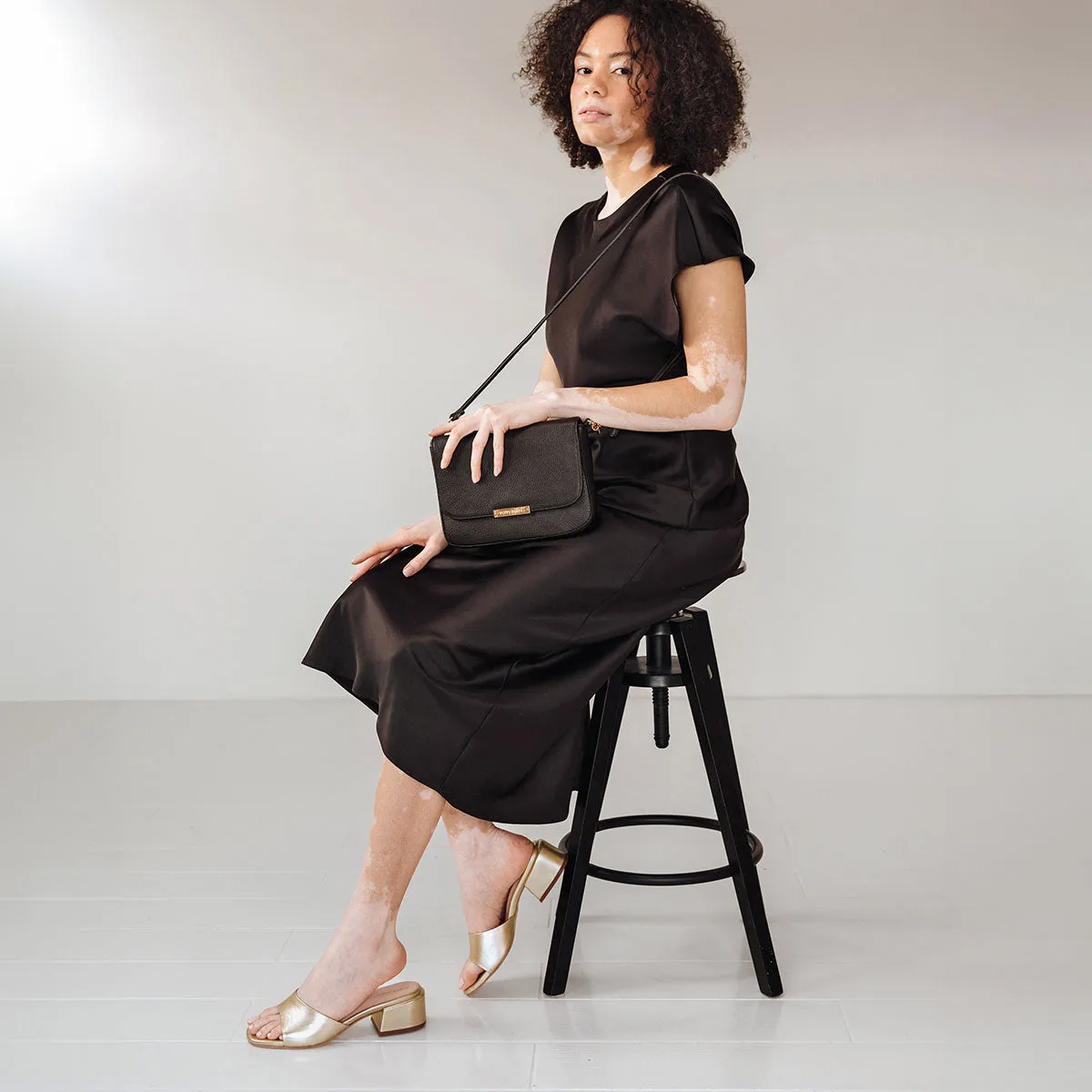 The Charlotte Heeled Sandal Champagne sold by Poppy Barley product image thumbnail 4